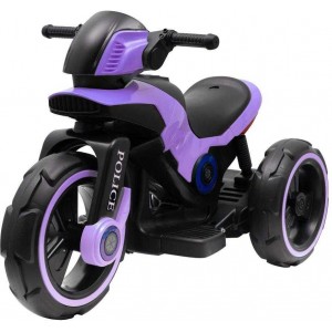 Elektromobilis motociklas Motor Police violetinis
